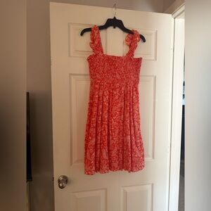 Crown & Ivy Orange Floral Kids Dress XL